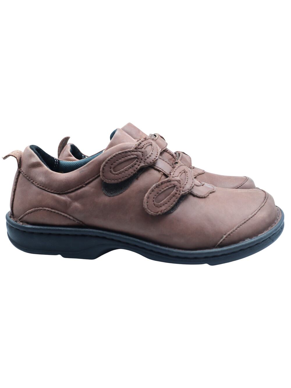 PW Minor Seville Brown Leather Women Therapeutic Ortho Comfort 8.5 Hook Loop